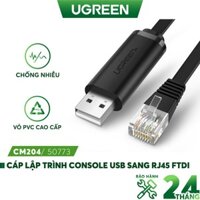 Dây cáp USB 2.0 sang RJ45 FTDI UGREEN CM204 - Hàng nhập khẩu chính hãng - 3m