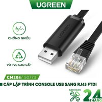 Dây cáp USB 2.0 sang RJ45 FTDI UGREEN CM204 - Hàng nhập khẩu chính hãng - 3m