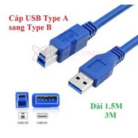 Dây Cáp USB 3.0 AM to BM (USB Type A sang Type B)