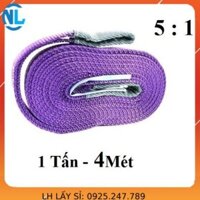 Dây cáp vải cẩu hàng 1 Tấn - bản 25mm - Hệ số 5:1 -  4 Mét cáp thép giá sỉ