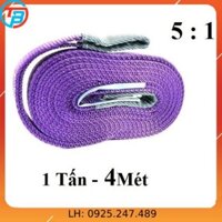 Dây cáp vải cẩu hàng 1 Tấn - bản 25mm - Hệ số 5:1 -  4 Mét CÁP THÉP Thái Bình VinàN