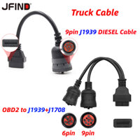 Dây Cáp Xe Tải obd2 j1939 9 pin j1708 6 pin diesel female Sang obd2 16pin Cho elm327