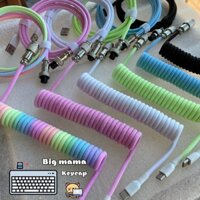 Dây cáp xoắn, custom cable USB - Type C nhiều màu cho bàn phím cơ, cable custom dây dù Polyethylene cao cấp [ Ảnh thật ]