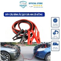 Dây Câu Bình Ắc Quy - Dây Câu Bình Điện Ắc Quy Dài 4m Lõi Đồng - Có Kẹp Cách Điện Dài 4 Mét