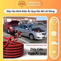 Dây Câu Bình Ắc Quy - Dây Câu Bình Điện Ắc Quy Dài 4M Lõi Đồng - Có Kẹp Cách Điện Bảo Hành 1 Năm khaihuyauto