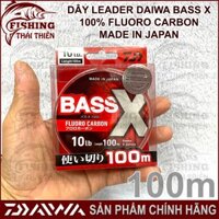 Dây Câu Cá Leader Daiwa Bass X 100% Fluoro Carbon Cuộn 100m Made In Japan