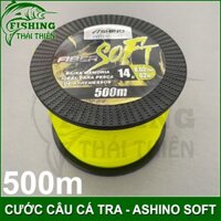 Dây câu, Cước Câu Cá Siêu Bền Ashino Soft cuộn dài 500m màu vàng