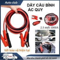 Dây Câu Kích Bình Ắc Quy Cứu Hộ Ô Tô Xe Hơi Khẩn Cấp 2000AMP Dài 4 Mét, 1000AMP(Gửi khăn tắm)