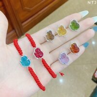 Dây chỉ đỏ tết mặt hồ ly bọc bạc