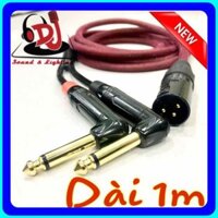 Dây chia Jack canon đực ra 2 đầu 6 ly cong jackcano dâycanon rắccanon jack6.5ly jack6li