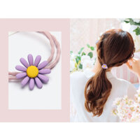 Dây Chun Buộc Tóc Co Dãn Hoa Cúc Nhỏ Xinh Xắn SC08 - Hồng