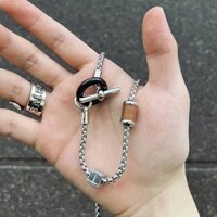 Dây chuyền áo len chất liệu sừng tự nhiên, dây chuyền sừng mới cho nam và nữ, dây chuyền bạc nam sừng trâu, dây chuyền tay cầm mạ da bò nhỏ