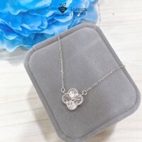 Dây Chuyền Bạc 925, Dây Chuyền Bạc Liền Mặt Hoa 4 Cánh Cắt Máy - Trang Sức Cao Cấp DÂU SILVE