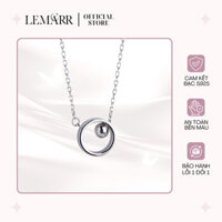 Dây chuyền bạc 925 mặt nhẫn tròn lắc bi bạc 1MORE x LEMARR JEWELRY thời trang phong cách