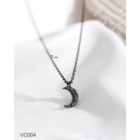 Dây chuyền bạc 925 Ti.an Accessories cho Nữ - Dây chuyền Mặt trăng đen BlackMoon VC004