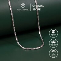 Dây chuyền bạc 925 xi bạch kim Gen Z Silver dây xoắn đôi unisex - sợi máy chắc bền DCZ15520001