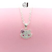 Dây chuyền bạc bé gái mặt mèo kitty xinh xắn bạc MĐJ 124