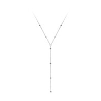 Dây chuyền bạc bi dài màu trắng bạc 925 HAS - DC0152