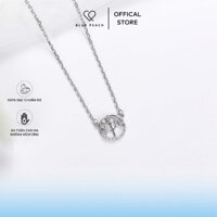 Dây Chuyền Bạc Blue Peach Cây 1 Viền Đá DC343