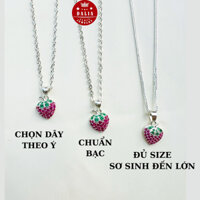 Dây chuyền bạc cho bé gái hình dâu tây DaLiA Jewelry vòng cổ bạc cho bé gái, dây truyền bạc mặt dâu tây -mã M14