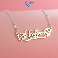 Dây chuyền bạc cho bé gái khắc tên hình con khỉ xinh DTN0036 - Trang Sức TNJ