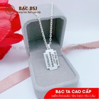 Dây chuyền bạc cho bé trai mặt dao tem khắc tên theo yêu cầu
