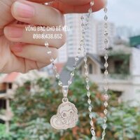 Dây chuyền bạc cho bé trai hình con khỉ khắc tên dễ thương cho bé