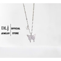 Dây chuyền bạc DLJ hình bướm mặt full đá lấp lánh DLJ JEWELRY - D0002