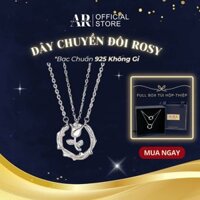 Dây chuyền bạc đôi nam nữ vòng cổ cặp đôi tình yêu bạc 925 Rosy-AURA SILVER-DCD03