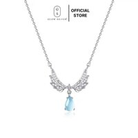 Dây chuyền bạc Glow Silver, vòng cổ nữ đá mặt trăng moonstone đôi cánh thiên thần