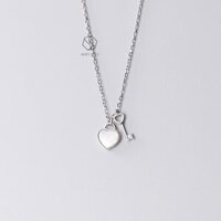 Dây chuyền bạc Heart lock & key