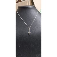 Dây chuyền bạc hiệu start có mặt thánh giá phối vàng si tuyển Nhật