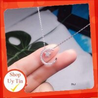 Dây chuyền bạc hình trăng sao đeo 5 kiểu - vòng cổ bạc ta cho nữ - bạc nguyên chất