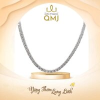 Dây chuyển bạc kiêu sa tenis nạm đá 4LI  vòng đeo cổ nữ bạc 925 cao cấp QMJ - NT61
