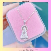 Dây chuyền bạc La Luce - Hình phật bà quan âm bồ tát 2 cỡ dành cho nữ F0167DMR