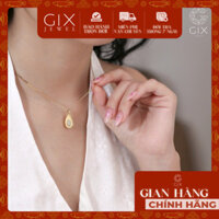 Dây chuyền bạc mạ vàng trắng 18k đẹp kiểu mới cho nữ hình trái bơ Gix Jewel