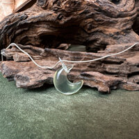 Dây chuyền bạc mặt trăng đá Thach Anh Vàng