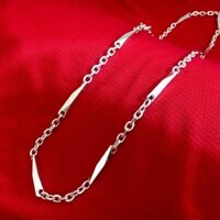 Dây chuyền bạc nam Bạc Quang Thản thiết kế kiểu dây tròn mắt đặc có nhiều phân loại để lựa chọn.