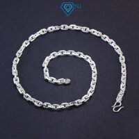 Dây chuyền bạc nam cao cấp mắt xích trơn cá tính trọng lượng 2 cây DCK0107 - Trang Sức TNJ