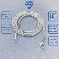 Dây chuyền bạc nam lụa mì tròn PHJ dài 50-55-60cm bạc 925 cao cấp