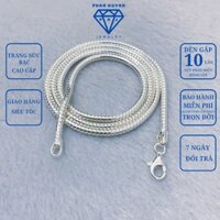 Dây chuyền bạc nam lụa mì tròn PHJ dài 50-55-60cm bạc 925 cao cấp