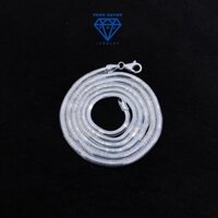 Dây chuyền bạc nam nữ lụa mì dẹt cao cấp, trang sức Phan Huynh Jewelry - Quà tặng