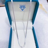Dây chuyền bạc nam nữ lụa mì dẹt cao cấp, trang sức bạc PHJ - Quà tặng