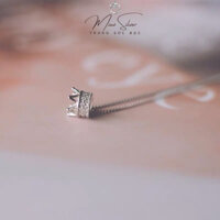 Dây chuyền Bạc nguyệt quế Minz Silver, Vòng cổ vương miện nữ hoàng Bạc Cao Cấp_Chuẩn Bạc _Minz Silver Trang