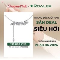 Dây chuyền bạc nữ 925 đính đá CZ lấp lánh, sang trọng - Dây cổ chính hãng ROWLER NA000592