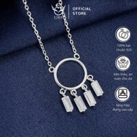 Dây chuyền bạc nữ 925 Eira Silver thiết kế Dreamcatcher đính đá đẹp, vòng cổ bạc cho nữ tinh tế - C5863
