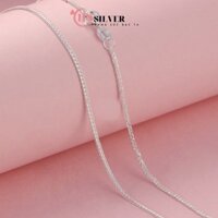 Dây chuyền bạc nữ CHY SILVER dạng đan hộp vuông bạc ý s925