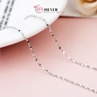 Dây chuyền bạc nữ CHY SILVER dạng xoắn mảnh lấp lánh bạc ý s925