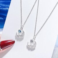Dây chuyền bạc nữ | Dây chuyền hình mặt trăng đá - bạc chuẩn không gỉ