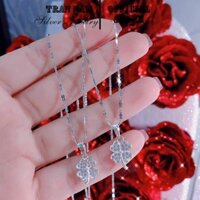 Dây Chuyền Bạc Nữ Đính Đá Cỏ 4 Lá Nhiều Mẫu Mới - Vòng Cổ Trần Nam Silver